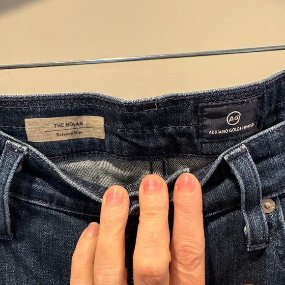 New AG Nolan Relaxed Slim Jeans size 31. Anthropologie. Dark wash. Ankle length - Picture 4 of 13